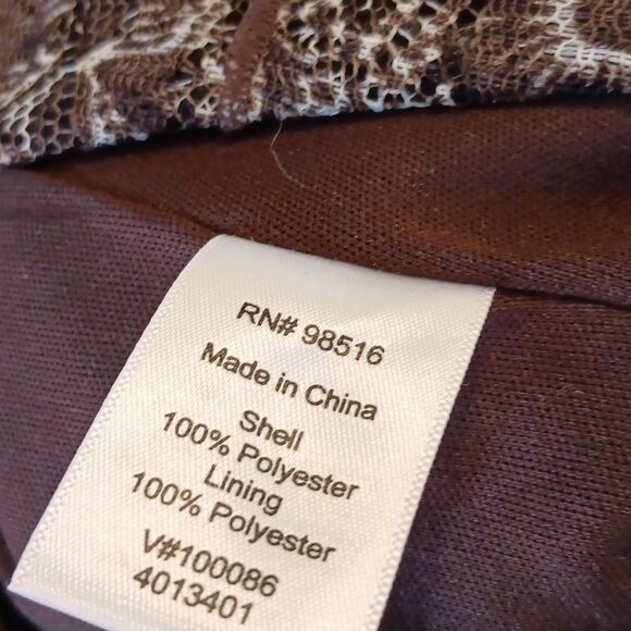 Coldwater Creek Chocolate Brown Floral Dress - Picture 10 of 11